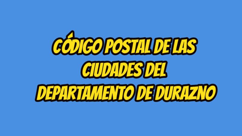 Código Postal Departamento de Durazno