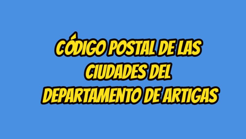 Código Postal de las ciudades del Departamento de Artigas
