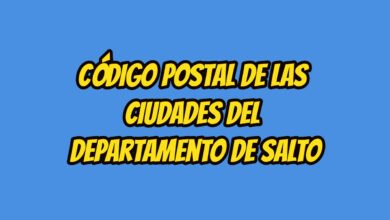 Código Postal de las ciudades del Departamento de Salto