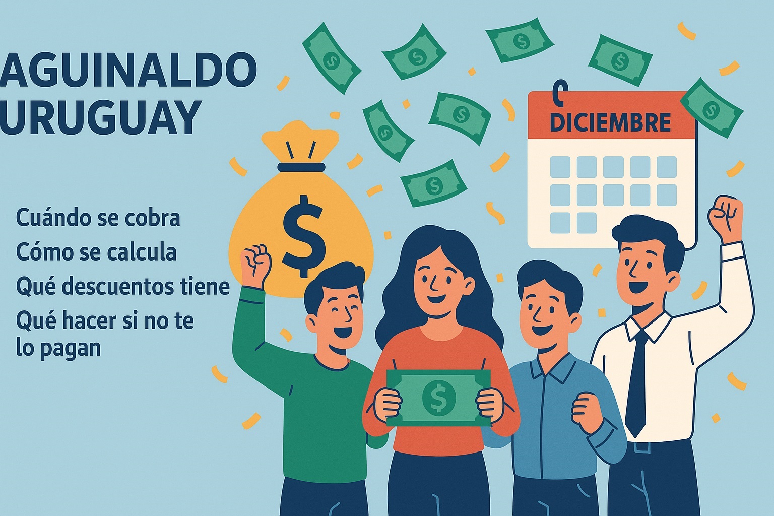 Aguinaldo Uruguay 2026: cuándo se cobra, cómo se calcula y qué hacer si no te pagan 1 Aguinaldo Uruguay